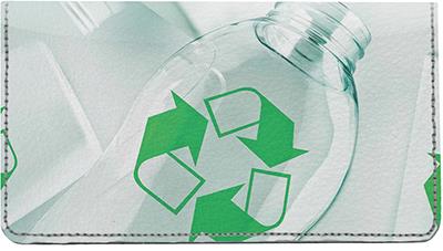 Recycle Leather Checkbook Cover