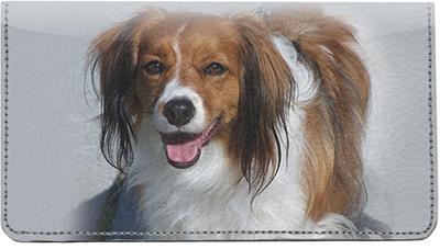 Cavalier King Charles Spaniels Leather Checkbook Cover