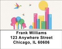 Origami Hummingbirds Address Labels